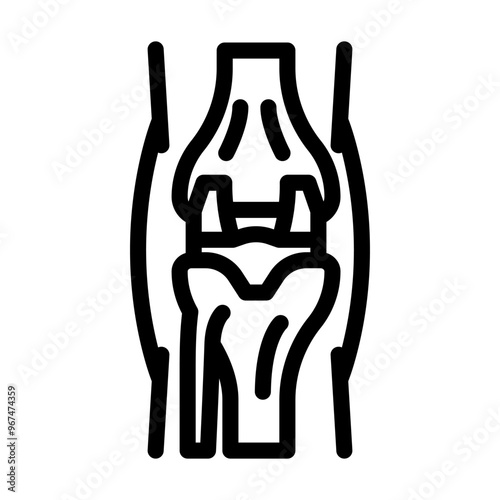 joint replacement surgery line icon vector. joint replacement surgery sign. isolated contour symbol black illustration