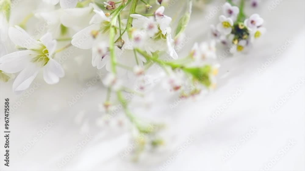 Beautiful tiny wild flowers bunch over white background, soft pastel colours, beauty invitation card design, wedding, birthday border art. Macro shot, nature Beautiful tiny wild flowers bunch over white background, soft pastel colours, beauty invitation card design, wedding, birthday border art. Macro shot, nature