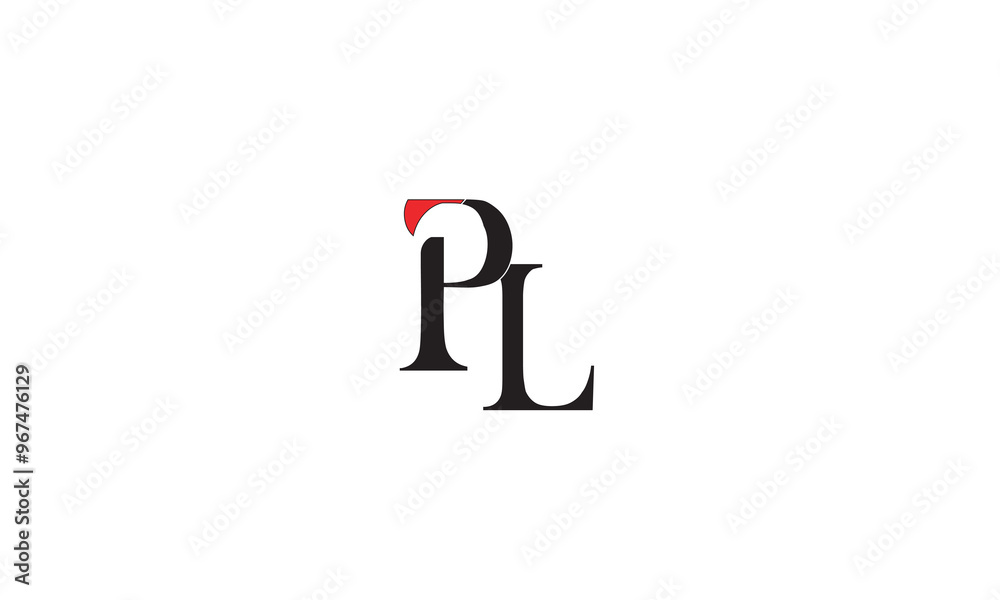 PL, LP, L , P Abstract Letters Logo Monogram	