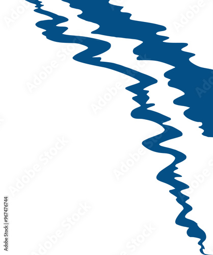 Vector drawing. Calm sea tide