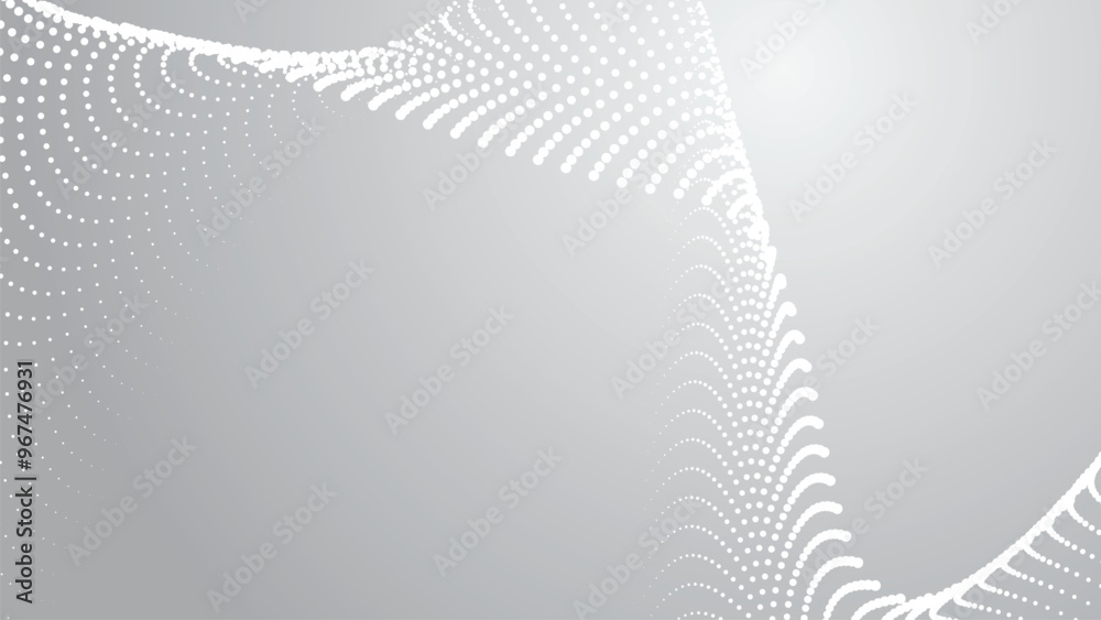 Naklejka premium Grey gradient abstract with haftone background vector image