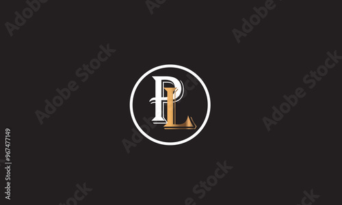 PL, LP, L , P Abstract Letters Logo Monogram	