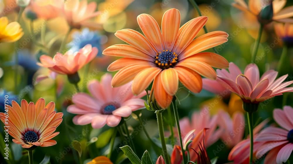 Explore the vibrant garden filled with fresh and lovely blooms in springtime sunshine Explore the vibrant garden filled with fresh and lovely blooms in springtime sunshine