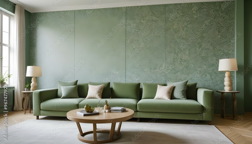 Photo interior modern design room 3d illustration;