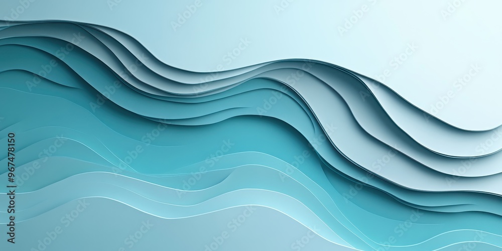 A soothing abstract design featuring layered waves in shades of blue, perfect for backgrounds, wallpapers, and modern decor. A soothing abstract design featuring layered waves in shades of blue, perfect for backgrounds, wallpapers, and modern decor.