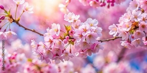 Beautiful cherry blossoms blooming in spring , pink, flowers, petals, nature, seasonal, delicate, Japan, iconic, tree, sakura