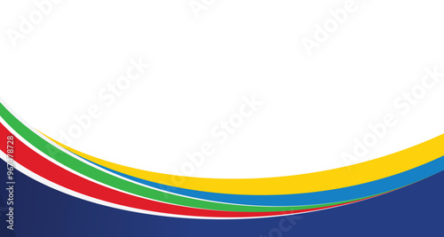 Free Download Abstract geometric colorful background with wave and basic shape. Background for international sport tournament in Paris France football basketball voleyball softball. Funny and professional backdrop. - GFXLoad