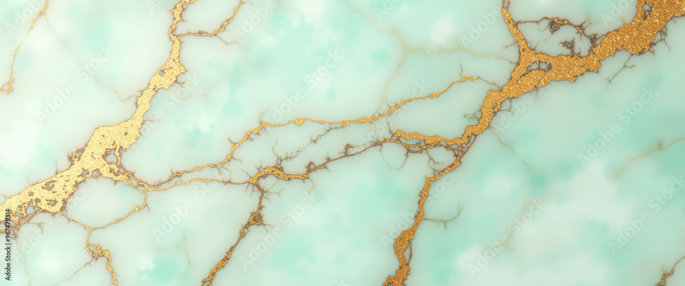 Abstract Green and Gold Marble Texture Abstract Green and Gold Marble Texture