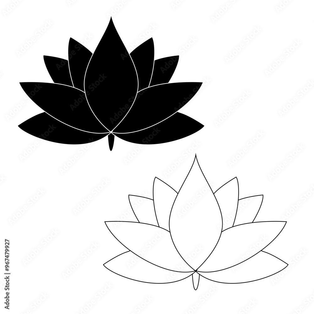 water lily lotus icon. Vector Yoga lotus symbol, flower of well-being and healthy lifestyle, elegant blooming. Editable stroke thin line set. Natural simple plant elements on white background
water lily lotus icon. Vector Yoga lotus symbol, flower of well-being and healthy lifestyle, elegant blooming. Editable stroke thin line set. Natural simple plant elements on white background