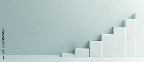 Conceptual image of a company logo scaling up in size, representing market dominance, business scalability