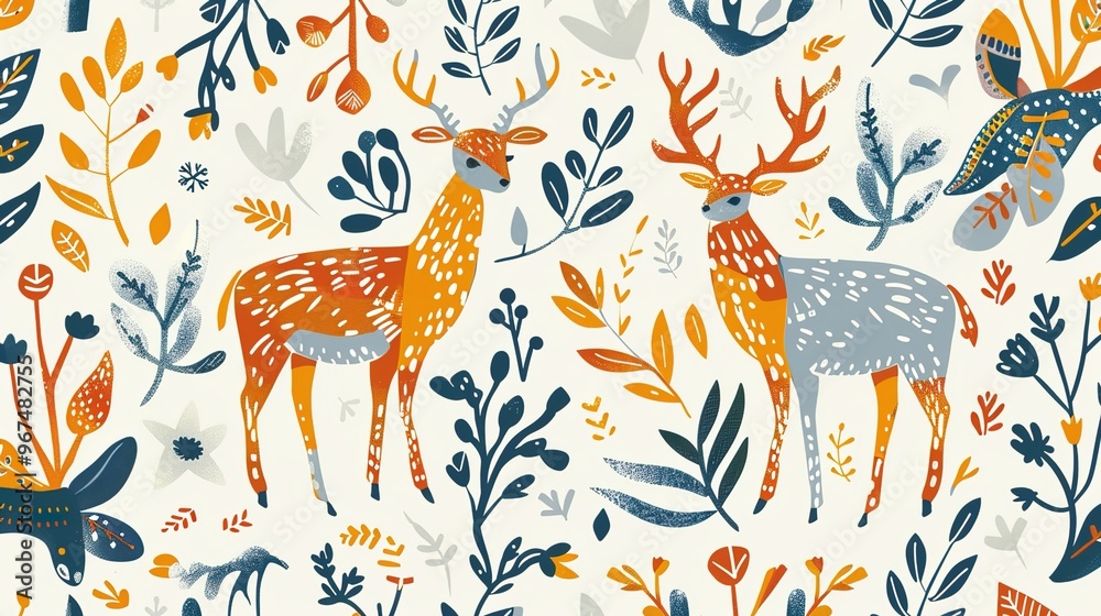Obraz premium Flower natural pattern wallpaper