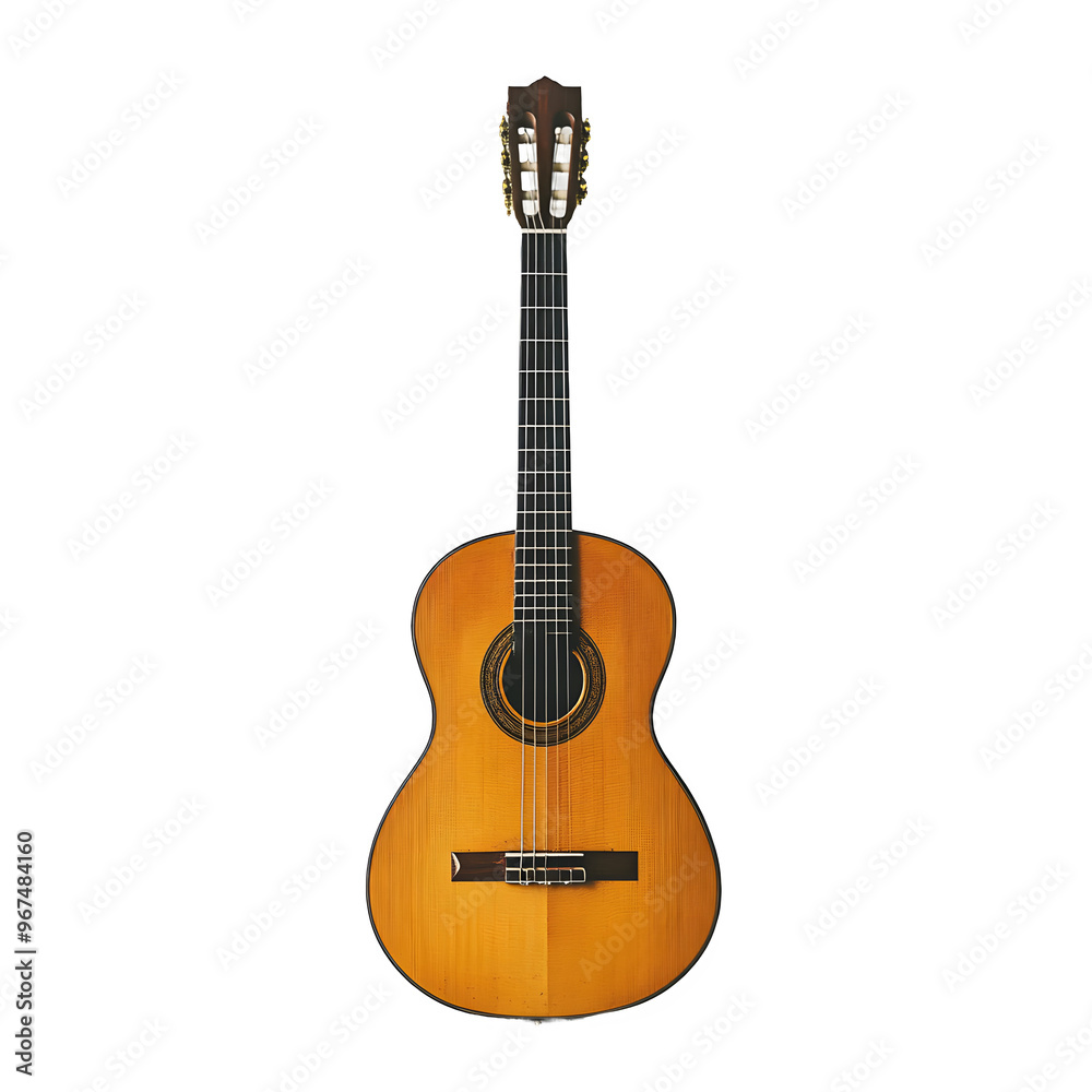 Fototapeta premium acoustic guitar isolated on a transparent background
