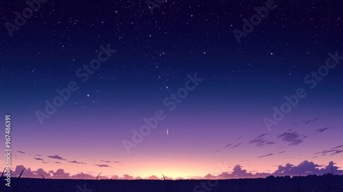 A beautiful night sky with a bright star in the middle