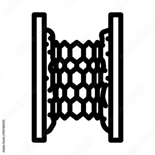 stent placement surgery line icon vector. stent placement surgery sign. isolated contour symbol black illustration