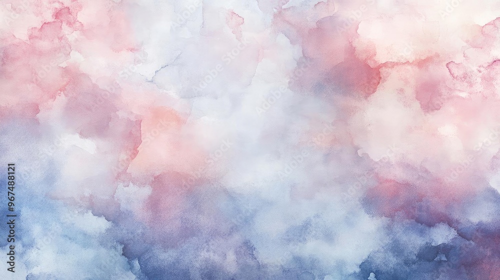 A soft and ethereal watercolor background featuring gentle hues of pink, blue, and white, perfect for creative projects. A soft and ethereal watercolor background featuring gentle hues of pink, blue, and white, perfect for creative projects.