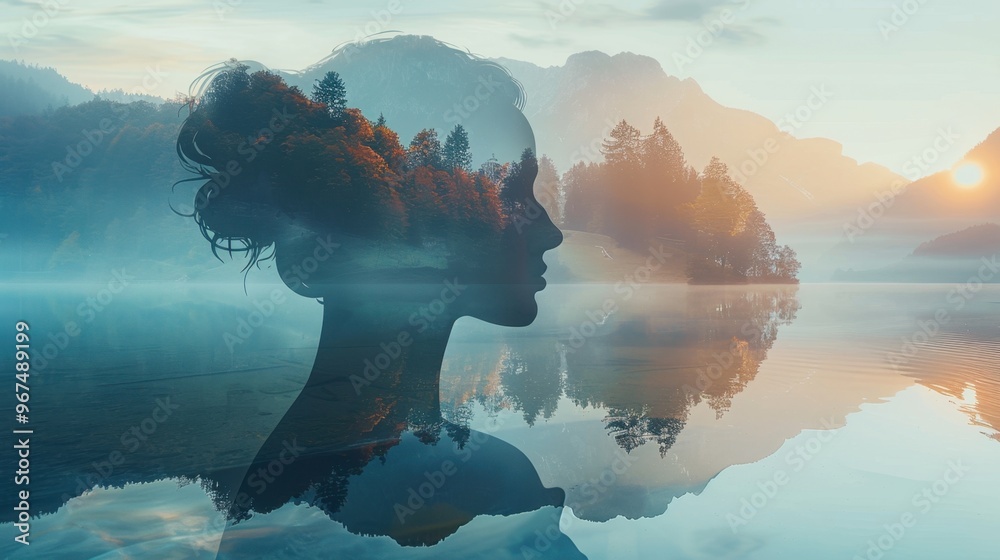 Stoic Figure with Intense Expression and Floating Embers