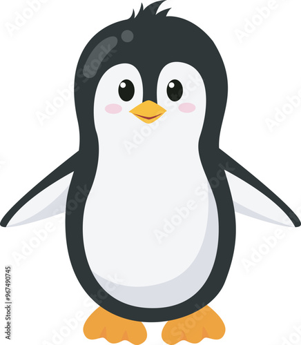 Cute happy penguin cartoon