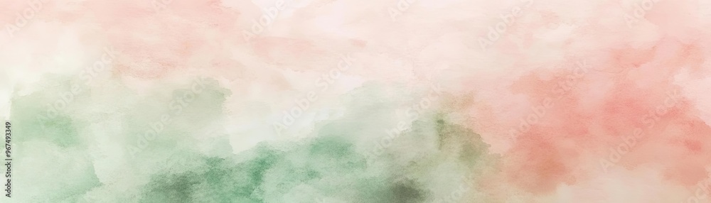 Obraz premium A soft, abstract watercolor background blending gentle hues of red and green, perfect for creative designs and projects.