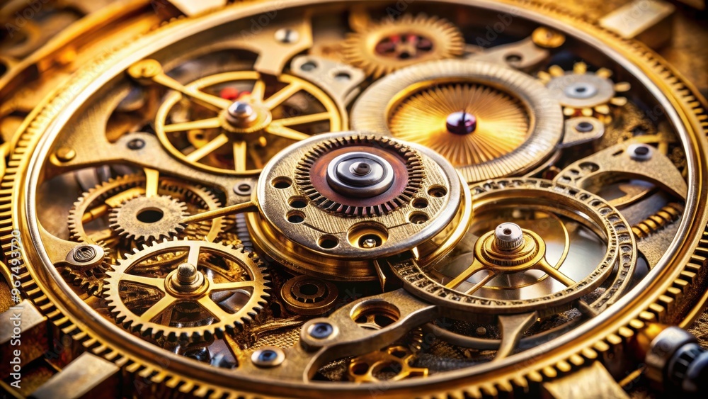 Close-up of intricate watch mechanism with gears and cogs, watch, mechanism, gears, cogs, close-up, intricate, detailed Close-up of intricate watch mechanism with gears and cogs, watch, mechanism, gears, cogs, close-up, intricate, detailed