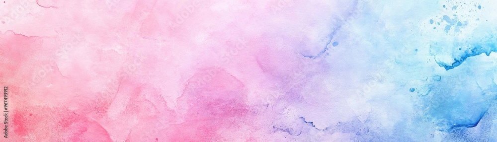 Fototapeta premium A soft watercolor background blending pink and blue tones, perfect for design projects, invitations, or artistic expression.