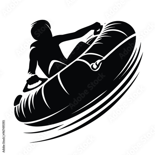 Water Tubing Silhouette