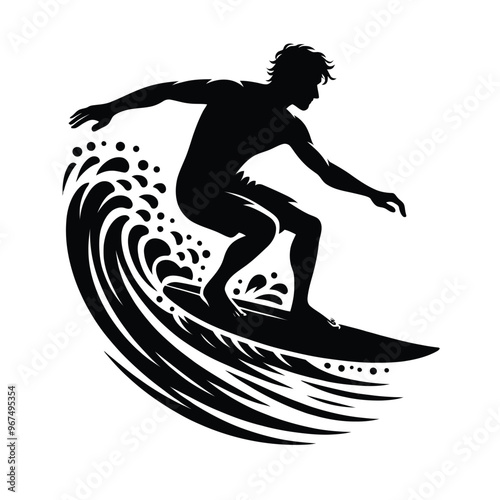 Surfing Silhouette