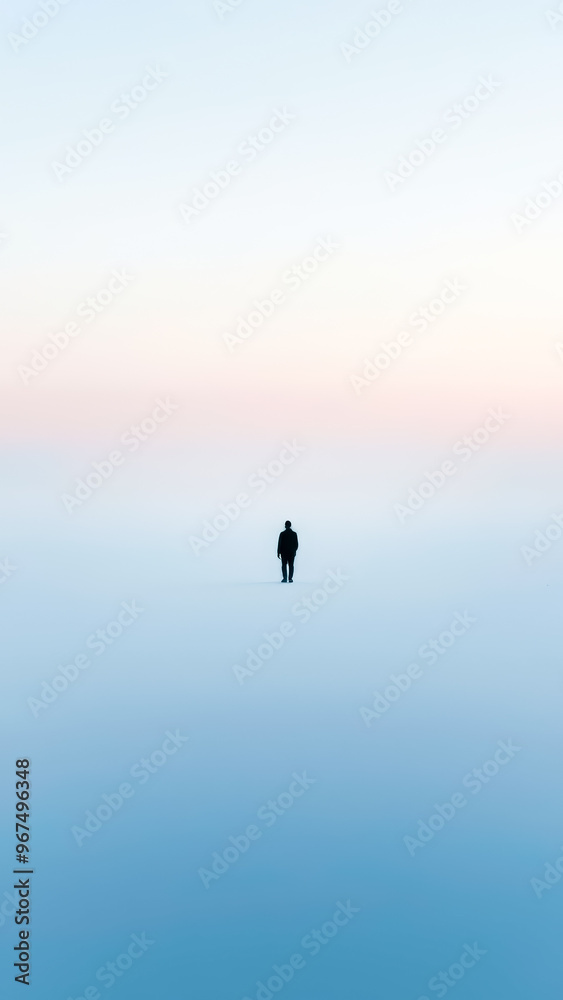 Fototapeta premium Man in Fog