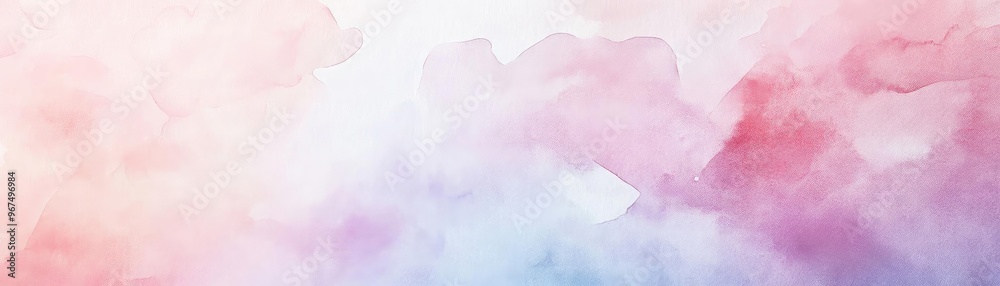 Fototapeta premium Soft watercolor background in pastel hues of pink and blue, perfect for creating serene and calming designs.