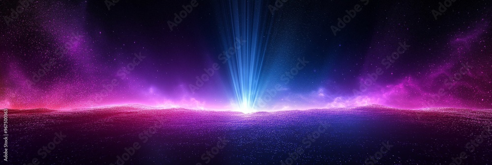 A colorful, glowing wave of energy flows through the dark expanse of space, blending vivid pink, blue, and purple hues, evoking cosmic mystery. A colorful, glowing wave of energy flows through the dark expanse of space, blending vivid pink, blue, and purple hues, evoking cosmic mystery.