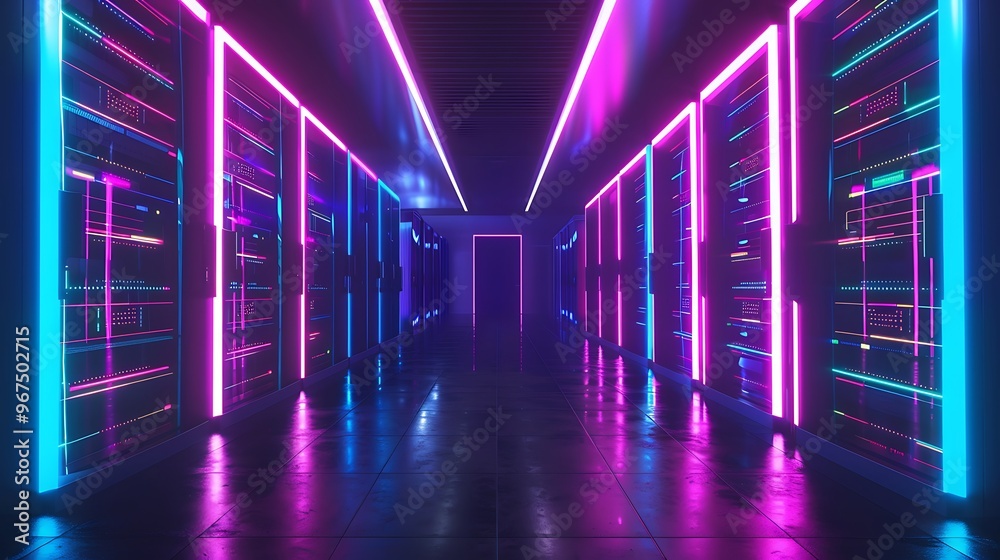 Neon Data Grid on World Map, Business Theme, Background, Neon, Data Grid