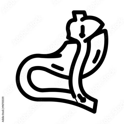 gastric bypass surgery line icon vector. gastric bypass surgery sign. isolated contour symbol black illustration