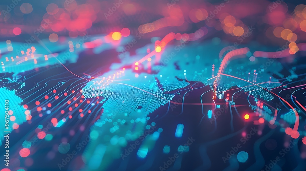 Neon Data Connections on World Map, Business Theme, Background, Neon, Data Connections Neon Data Connections on World Map, Business Theme, Background, Neon, Data Connections