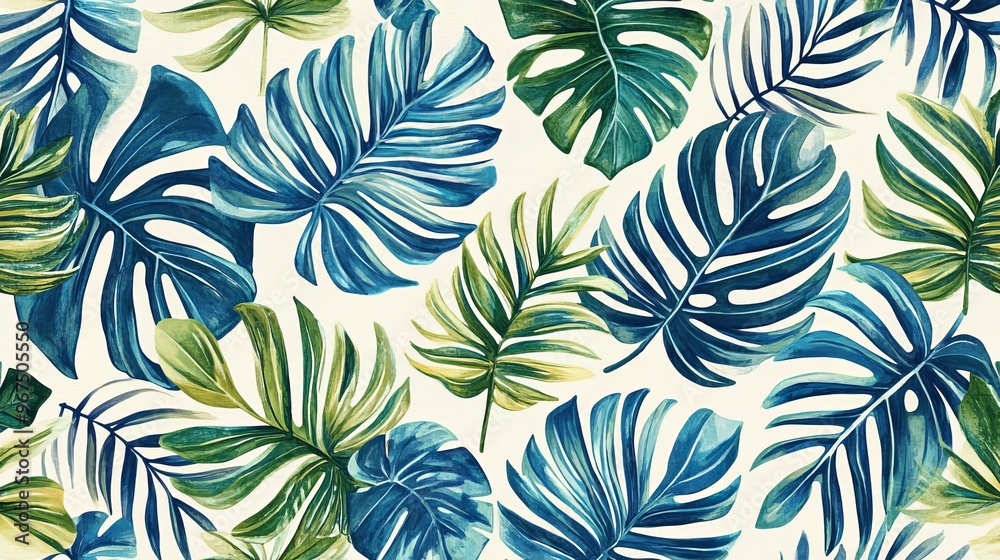 Enjoy the tropical vibes with our summery leaf pattern. It's perfect for adding a touch of island life to your fabrics, home decor, and more! Enjoy the tropical vibes with our summery leaf pattern. It's perfect for adding a touch of island life to your fabrics, home decor, and more!