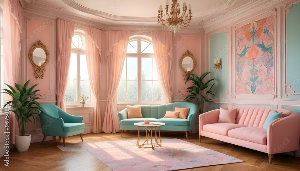 Photo interior modern design room 3d illustration; Photo interior modern design room 3d illustration;