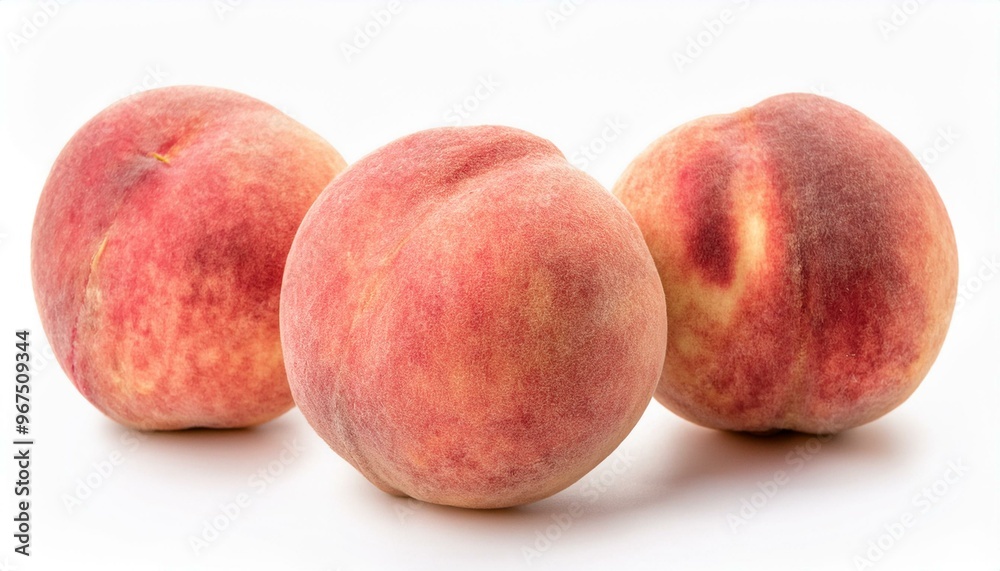 Peach isolated on white background, Fresh Peach on White Background. ai generated Peach isolated on white background, Fresh Peach on White Background. ai generated