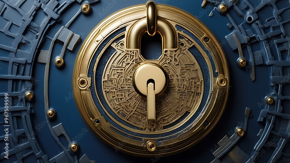 Obraz premium Modern combination lock still life.