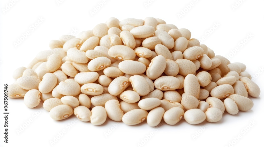 White Beans Piled on a Clean Surface Showcasing Their Smooth Texture and Natural Color White Beans Piled on a Clean Surface Showcasing Their Smooth Texture and Natural Color