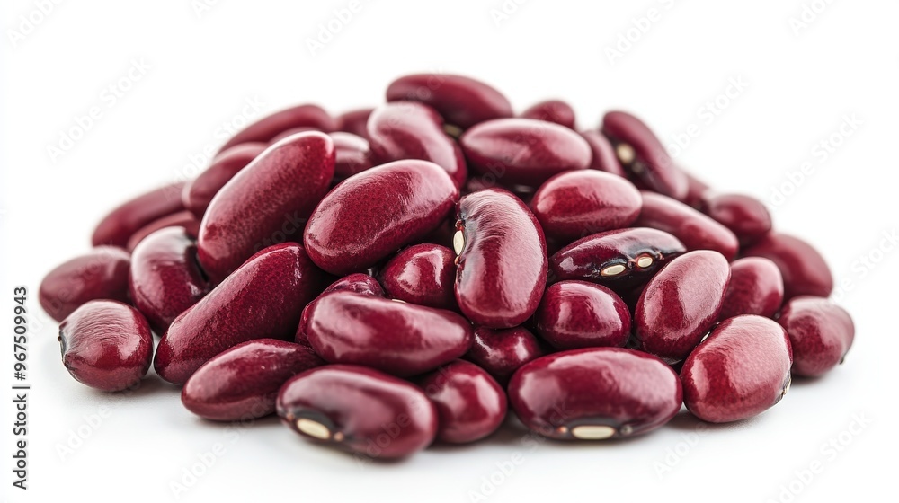 Red Kidney Beans Piled Together on a White Backdrop in a Kitchen Setting Red Kidney Beans Piled Together on a White Backdrop in a Kitchen Setting