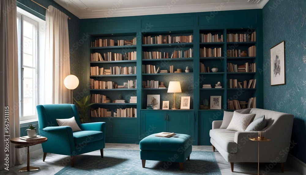 Photo interior modern design room 3d illustration; Photo interior modern design room 3d illustration;