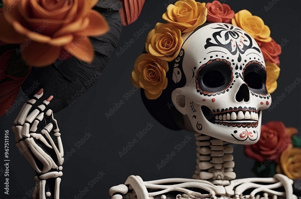 Floral Sugar Skull: Day of the Dead Art Floral Sugar Skull: Day of the Dead Art