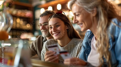 Parents Teach Teenagers About Credit Cards, Finance Theme, Credit Cards