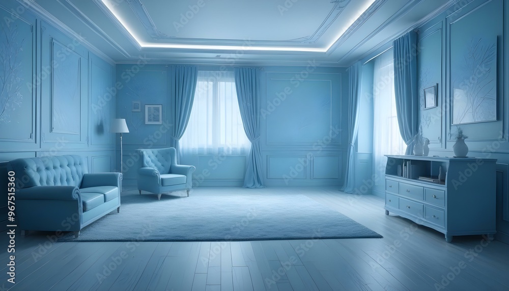 Photo interior modern design room 3d illustration; Photo interior modern design room 3d illustration;