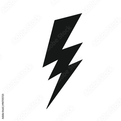 Free Download Bold Lightning Bolt Silhouette - GFXLoad