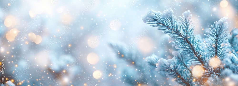 Snow Covered Pine Tree in Winter Wonderland Snow Covered Pine Tree in Winter Wonderland