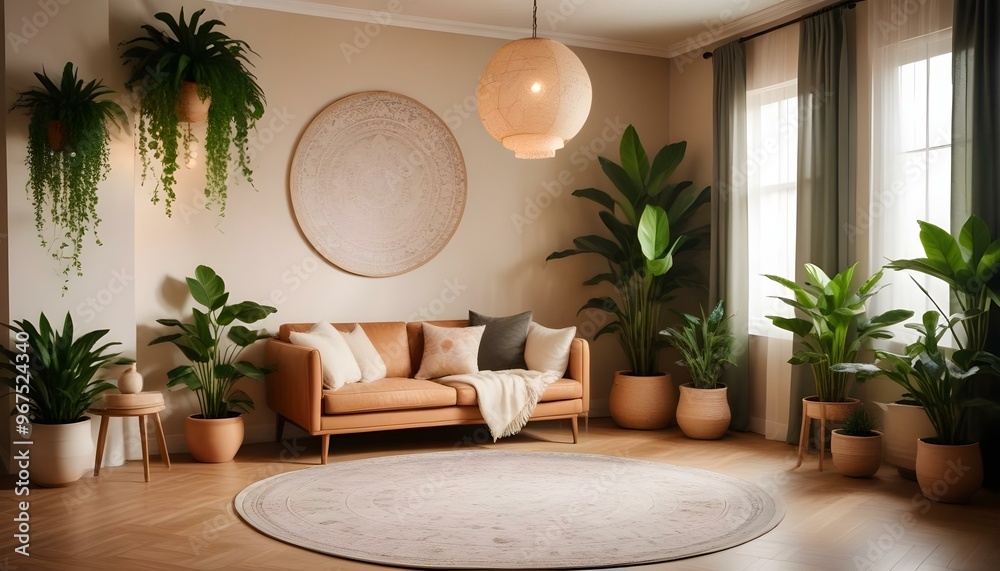 Photo interior modern design room 3d illustration; Photo interior modern design room 3d illustration;