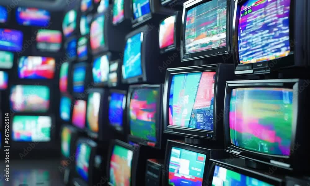 Wall of Televisions: A Visual Symphony of Information and Entertainment Wall of Televisions: A Visual Symphony of Information and Entertainment