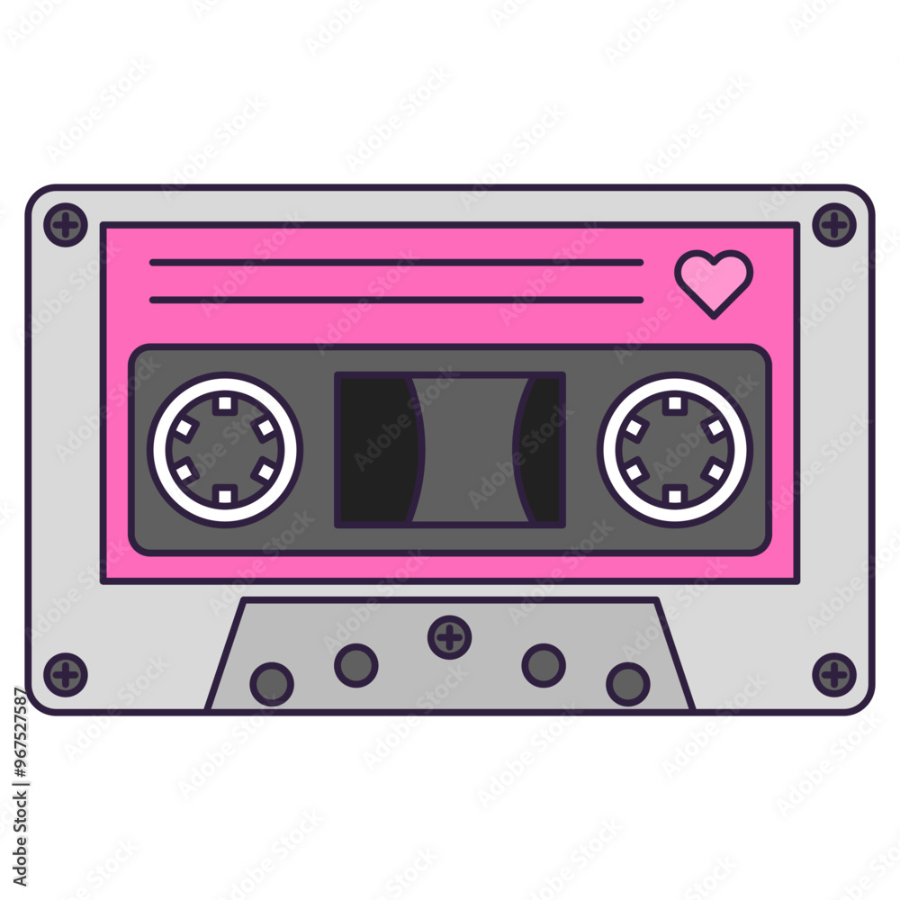 Fototapeta premium cassette line icon