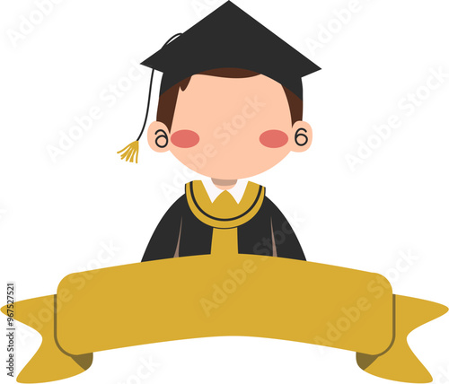 Boy Graduation Label