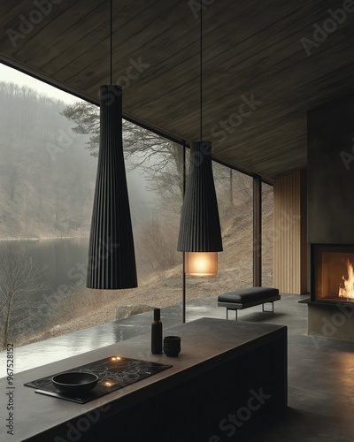 Luxury modern kitchen with ...