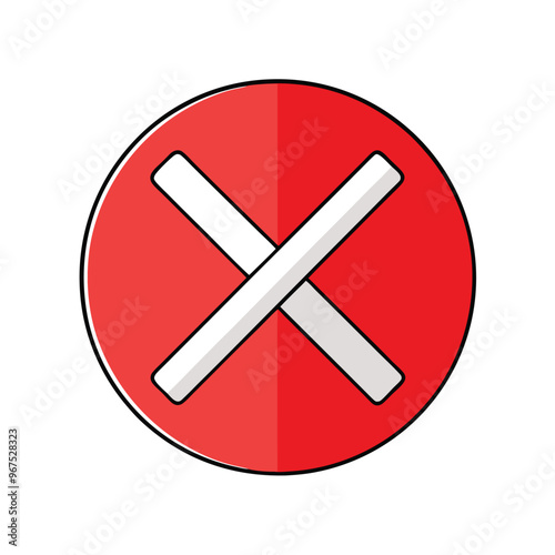 Cross Sign cancel logo png vector Illustration